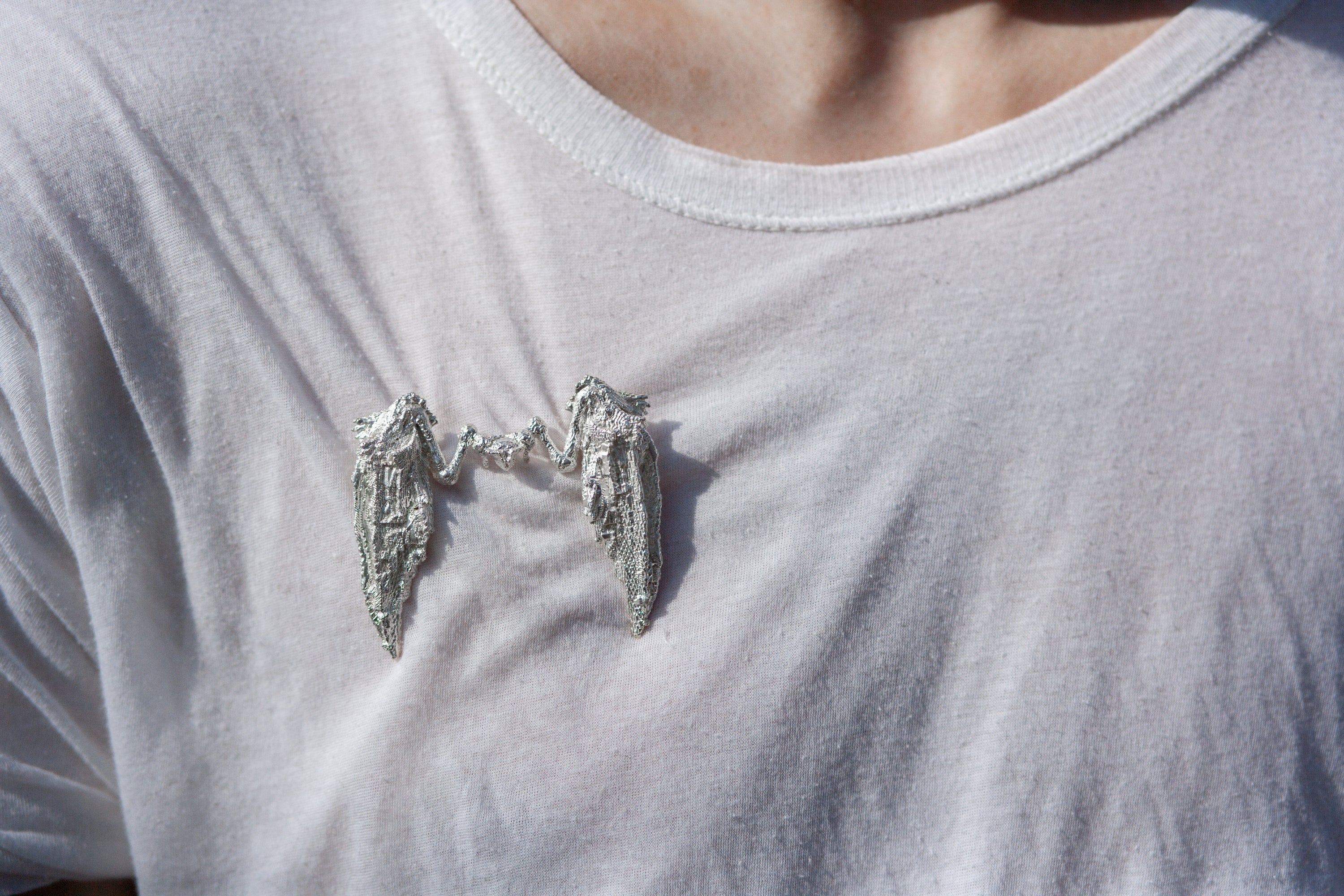 PIGEON ANGEL BROOCH
